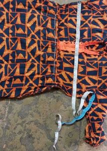 Patterned Orange &amp; Black Kurti