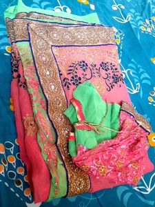 Fancy saree Half and Hal