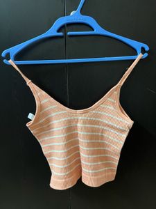 Striped Orange Tank Top