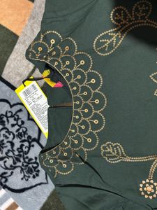 Green Printed Kurta