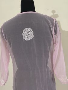 Elegant Pink Chikankari Kurta