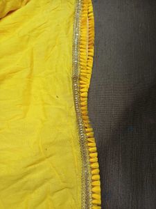 Yellow Embellished Dupatta