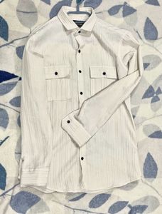 beautiful white Striped Casual Shirt