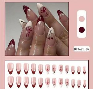 Peach Bow Nail Art Press Ons