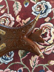 Vintage kashmiri Dagger And Carving Fork with Stan