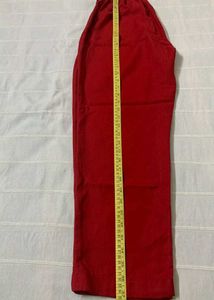 Kashmiri Red Embroidered Kurta Pant Set