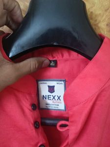 Stylish Red short Kurta For Men, size-L