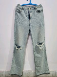 Light Blue Ribbed Denim