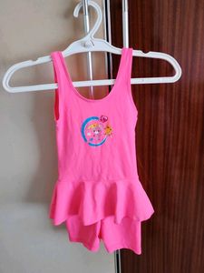 Pink Swimming Costume For Girl Babies