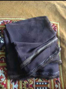 Brown Printed Dress Material