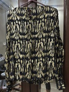 Gold &amp; Black Animal Print Blouse