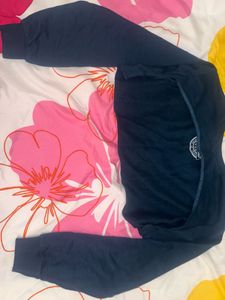 Cropped Sleeve Sweatshirt