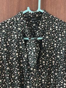 Neck Tie Detail Mini Dress