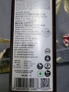 Wow Shampoo Apple Cidar