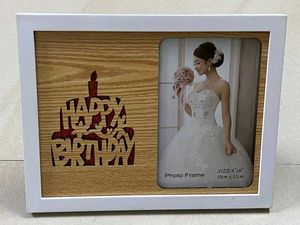 🖼️Wooden Happy Birthday Photo Frame 4x6(10x15 cm)