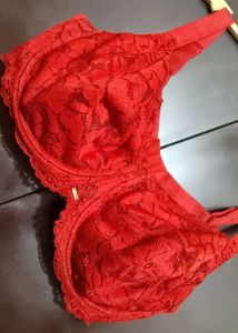 Red 🔴Lace Net Bra For 46 Bust