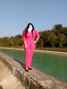 Hot Pink Two-Piece Set