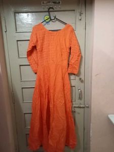 Orange Kurta With Dupatta