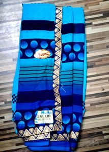 Blue Printed Saree