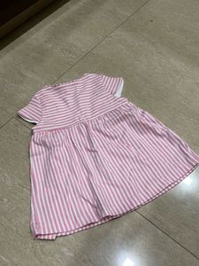 Pink Striped Baby Dress