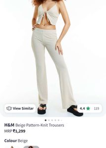 H&M Beige Pattern Knit trouser