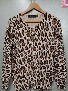 Designer Animal Print Cardigan