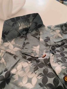 Men’s Casual Geometric Print Short Sleeve Shirt