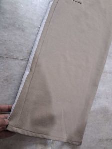 Beige Cargo- Style Trackpants Women
