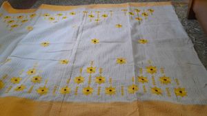 Handloom Saree With Phulkari Stitch Work