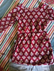 Square neck Patterned Tunic Top