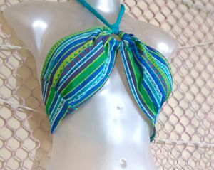 Colorful Halter Bikini Top