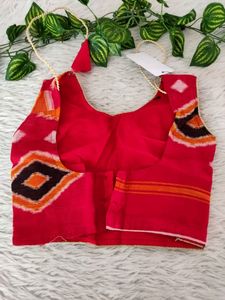Black And Red Ethnic Skirt With Blouse ( Girls)