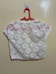 Cute White Lace Bolero Coat