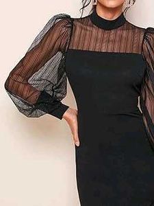 Elegant Black Midi Dress