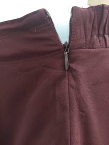 Burgundy Pleated Maxi Skirt