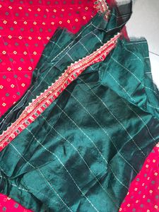 Bandhani Net Liner Saree