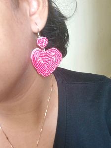 Heart shape Bead Earrings