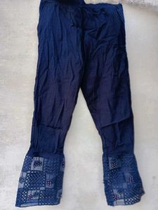 Stylish Blue Cotton Leggings