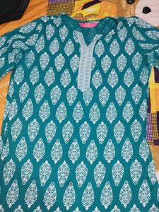 Elegant Teal Printed Kurta