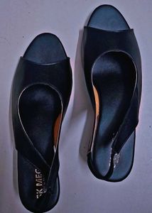 Black Slingback Block Heels