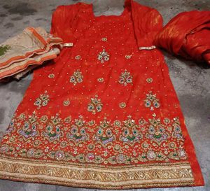 Beautiful Heavy Work Stone Punjabi Suit Patiyala S