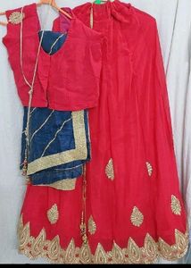 Red Embroidered Lehenga Choli