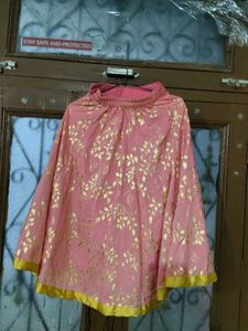 Pink &amp; Gold Ethnic skirt croptop