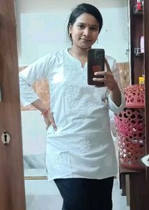 Cotton White Kurtib