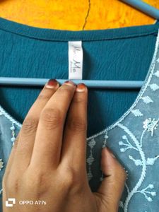 Teal Embroidered Dress