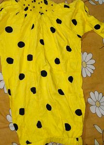 Yellow Polka Dot Top