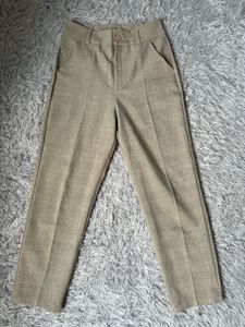 Beige Straight Leg Pants