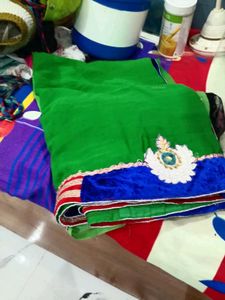 Beautiful Saree In Three Colour With Wow Blouse