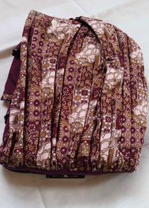Maroon Dress with Floral Detail