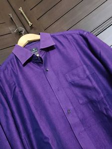 Van Heusen Men Regular Fit Purple Wedding Shirt